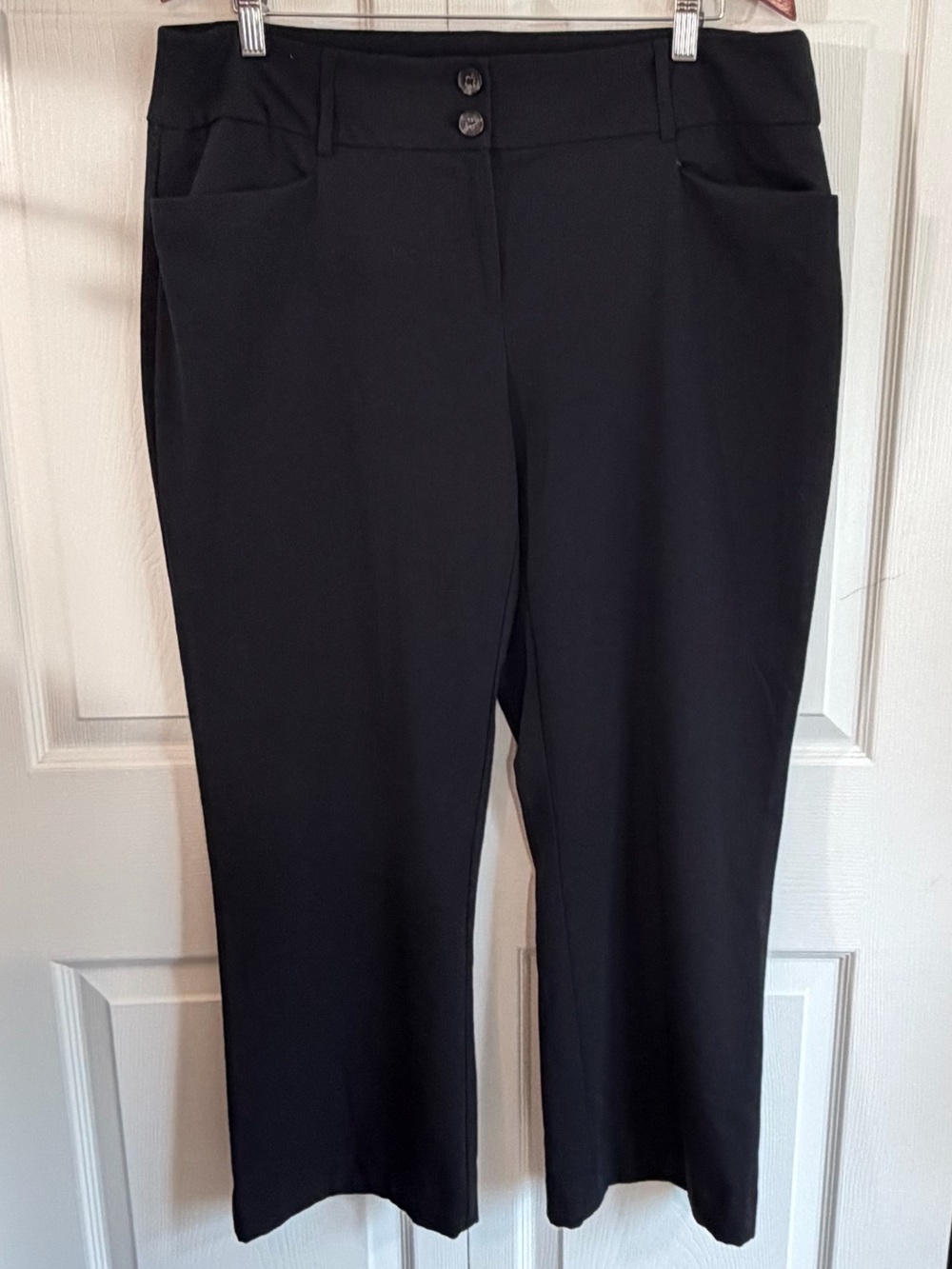 Alfani Black Stretch Ankle Dress Pants Size 14 Career Work Trousers
